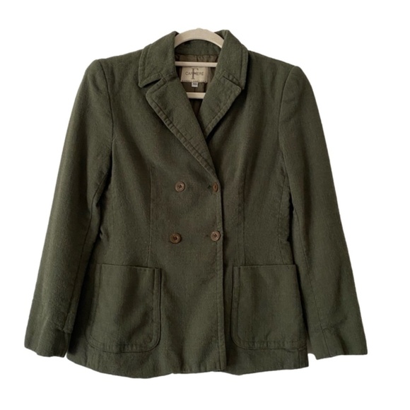 Sandra Angelozzi Jackets & Blazers - Femme De Carriere Sandra Angelozzi pure wool double breasted green jacket